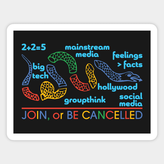 Join, or be cancelled Simple Version Magnet by pelagio